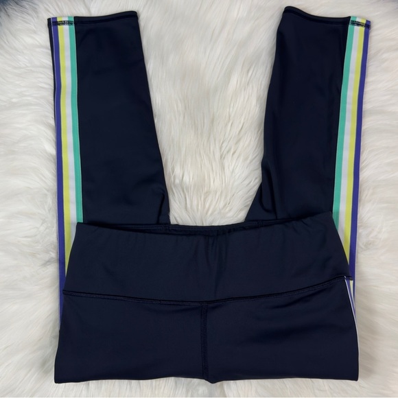 Athleta Contender Side Stripe Capri Powerlift Navy - Picture 5 of 6